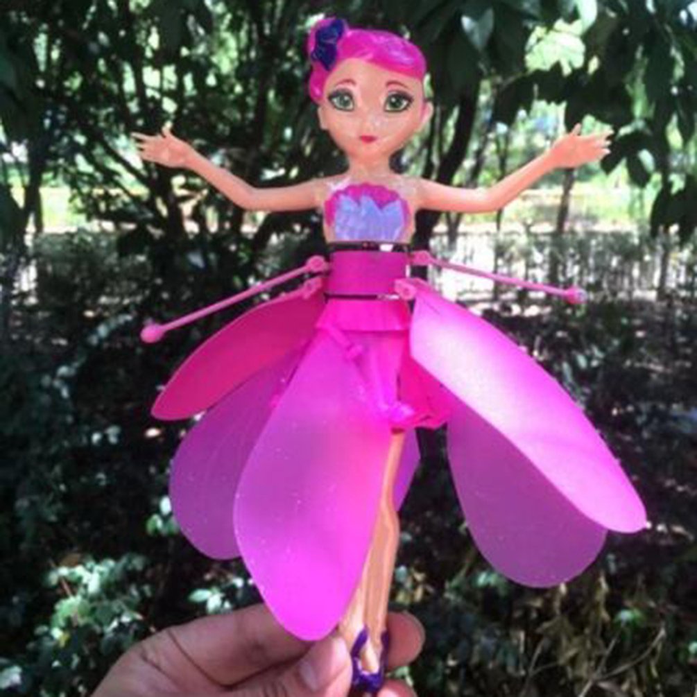 Đồ chơi búp bê bay điện tử có cánh quạt điều khiển cảm ứng hồng ngoại cho bé