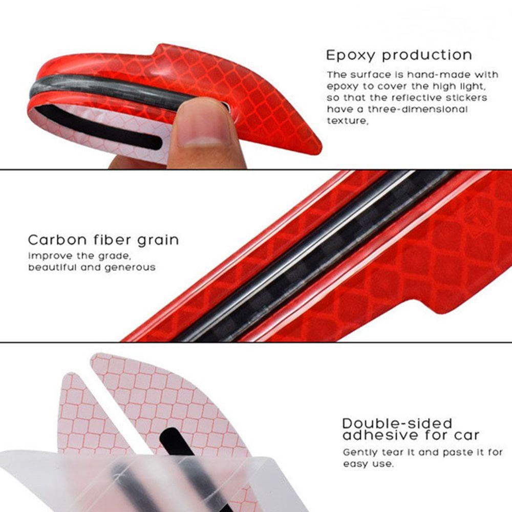MAYSHOW Set 2 Dải Dán Phản Quang Họa Tiết Sợi Carbon Trang Trí Gương Chiếu Hậu Xe Hơi