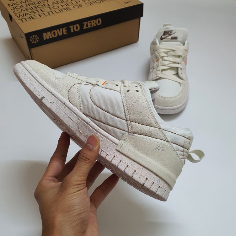 Giày sneaker sb dunk disrupt 2 pale ivory cao cấp, Giày thể thao nam nữ sb dunk disrupt 2 trắng hồng fullbox cực đẹp