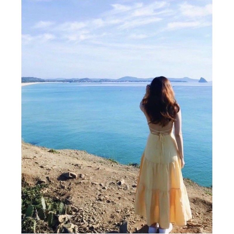 ĐẦM MAXI VÀNG ĐAN LƯNG | BigBuy360 - bigbuy360.vn