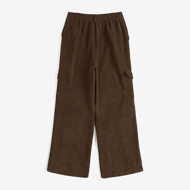 Quần dài ZANZEA ống rộng lưng cao màu trơn thời trang cho nữ