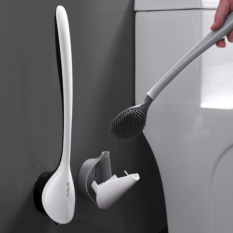 [GOSO] Cọ Vệ Sinh Bồn Cầu, Cọ Chà Toilet Bằng Silicon Dán Tường Tiện Ích