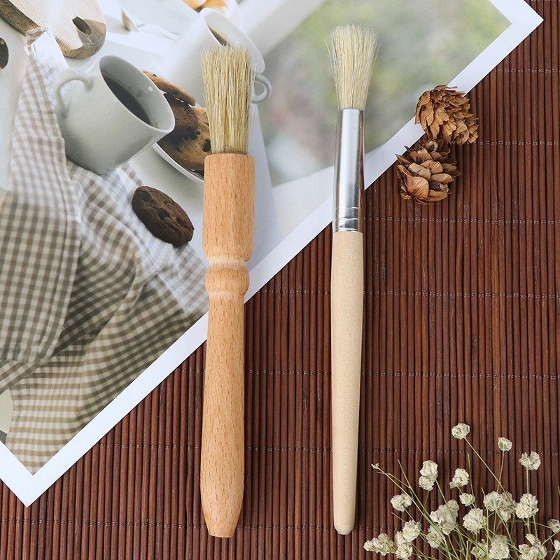 Chổi Quét Máy Xay Cà Phê Cán Gỗ Tự Nhiên