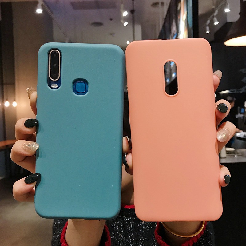 Ốp lưng iPhone 12 mini 11 Pro X XR XS Max 8 7 6 6S Plus SE 2020 Simple Macaron Solid Color Matte Texture Soft TPU case /XLD