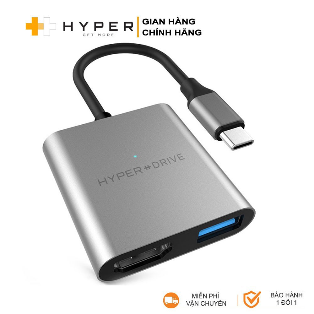 Cổng Chuyển HyperDrive 4K HDMI 3-in-1 USB-C Hub for MacBook, PC & Devices