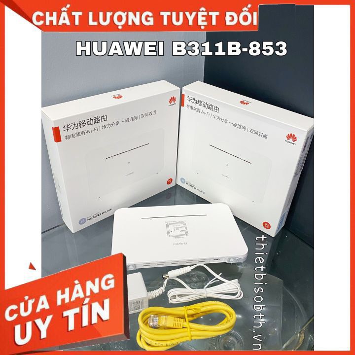 [Mã 159ELSALE hoàn 7% đơn 300K] Bộ phát wifi từ sim 4G Hua wei B311BN Trắng - Có 4 cổng lan. - b311b-853