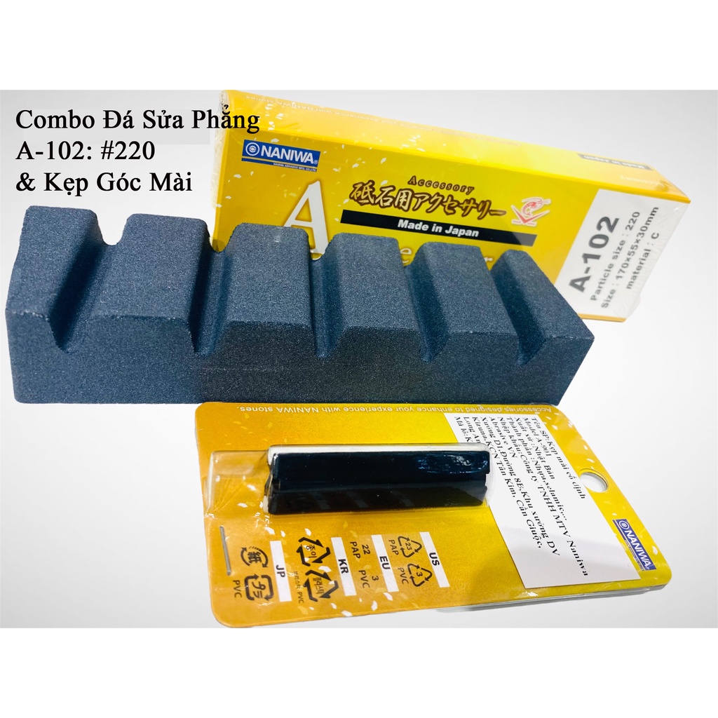 Đá Sửa Phẳng Bề Mặt Đá Mài Nhật Bản Naniwa Hạt Thô #220, Mã A-102, Kích Thước 170X55X30 - TsubameSanjo Japan Shop
