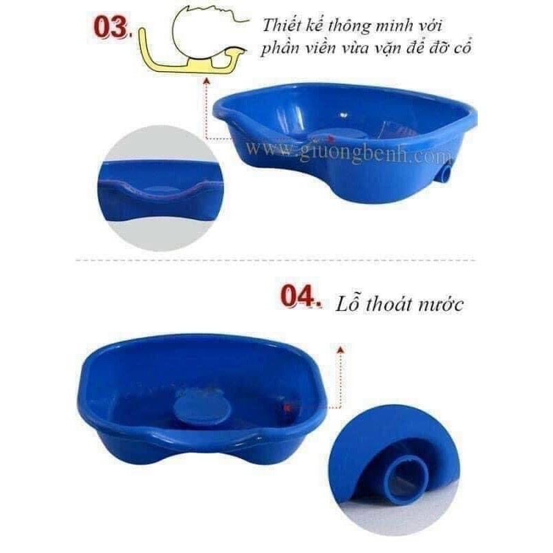 Máng Gội Đầu - Chậu Gội Đầu Tại Giường Cho Người Bệnh