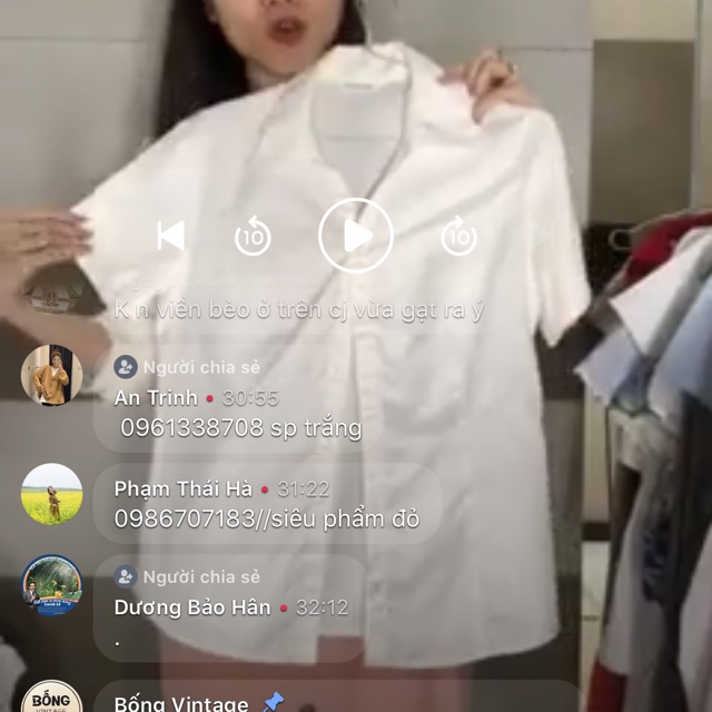 Áo sơ mi trắng ngắn tay