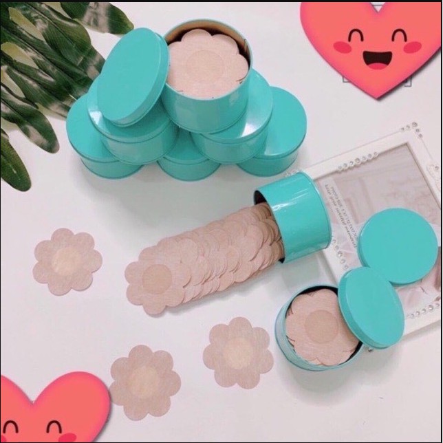 Hộp miếng dán nhũ hoa silicon & giấy siêu dính hình hoa HDN/0160