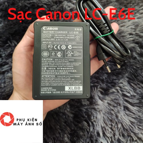 Sạc pin Canon LC E6E CAO CẤP TỰ NHẮT cho pin canon Lp E6 dùng Canon 5DII , 5DIII , 6D , 7D, 70D, canon 60D