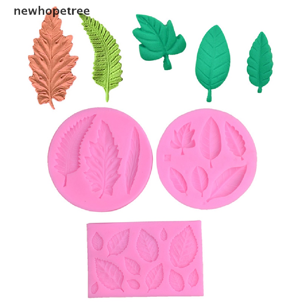 Khuôn Silicone Làm Kẹo Đường Hình Chiếc Lá DIY