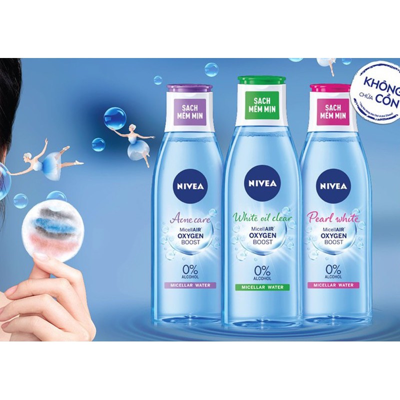 Nước tẩy trang Nivea sáng da - giúp sạch nhờn[COCOLUX]