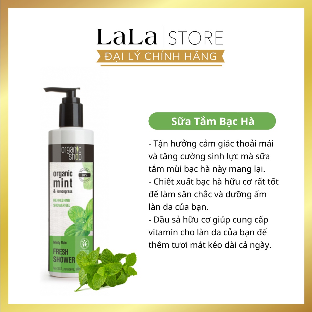 Sữa tắm Dưỡng Da Organic Shop Hữu Cơ 280ml