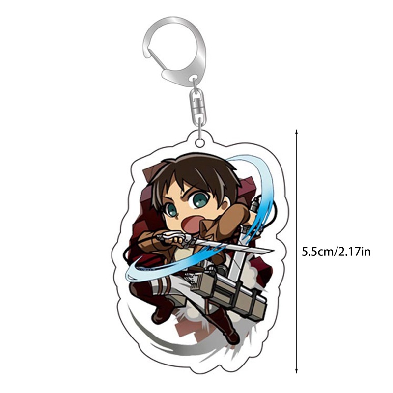 Móc Khóa Nhựa Acrylic Hình Nhân Vật Hoạt Hình Anime Attack On Titan