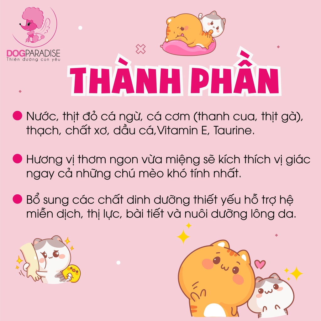 Thức ăn pate cho mèo nhiều vị 70g MEOWCAT - Dog Paradise
