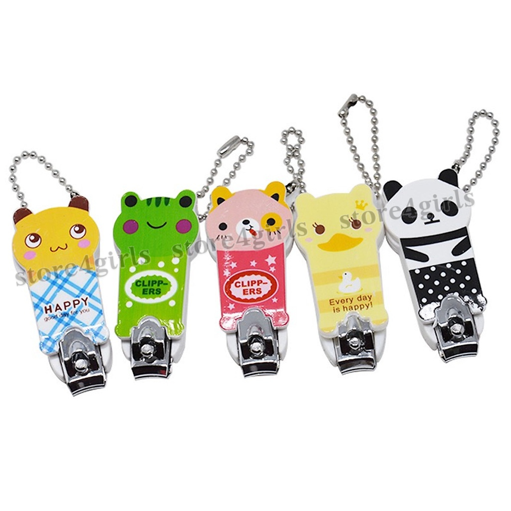 Bấm móng tay họa tiết cute, dụng cụ cắt móng tay hoạt hình, làm móc khóa an toàn tiện dụng Store4girls
