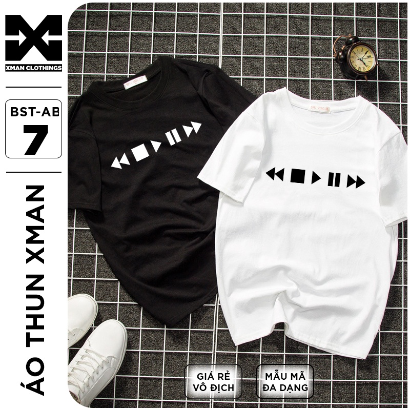 Áo thun Unisex tay ngắn in 3d chi tiết BST AB - vải cotton Tay lỡ form rộng oversize streetwear | BigBuy360 - bigbuy360.vn