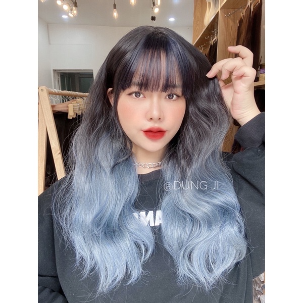 MS8184 Tóc giả nguyên đầu sóng ombre