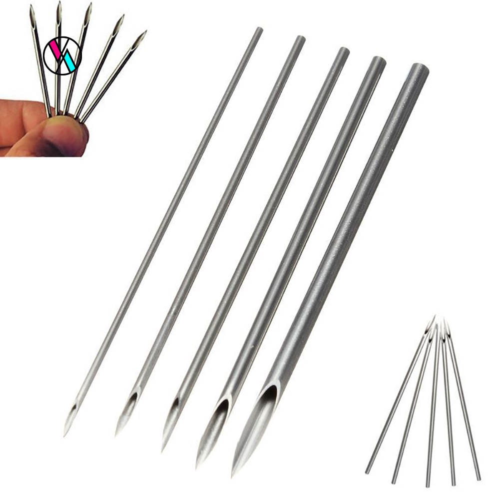 Bộ 10 kim xỏ khuyên mũi dùng một lần 12/14/16/18/20g chất lượng cao