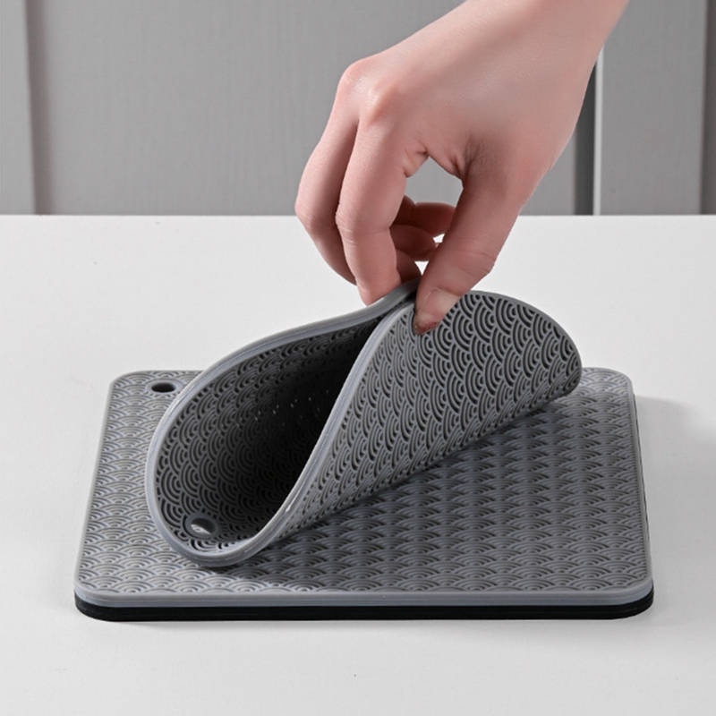 Tấm Lót Bàn Ăn Bằng Silicone Cách Nhiệt Chống Bỏng Họa Tiết Tổ Ong