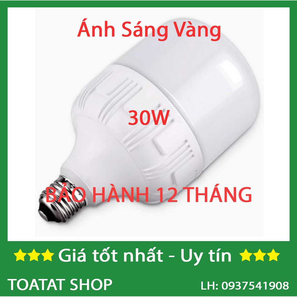 [Sĩ] Bóng đèn Led trụ 30W Siêu sáng - tiết kiệm điện ( Ánh sáng Trắng/ Vàng)