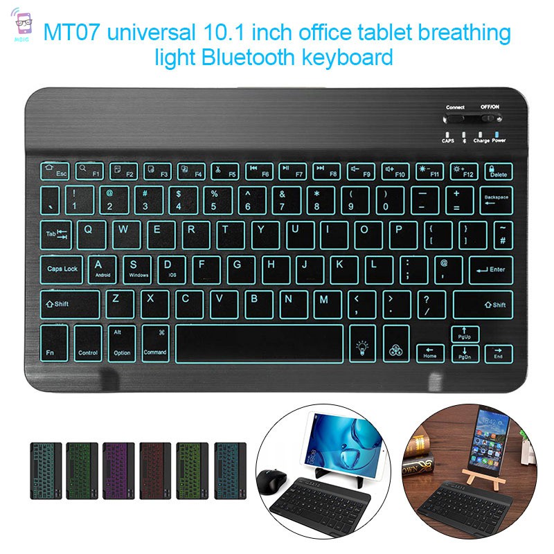 Bàn Phím Bluetooth 10.1 Inch Siêu Nhẹ 7 Màu Cho Máy Tính Bảng, Laptop