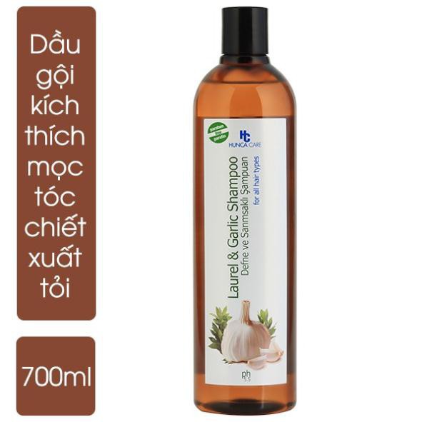 Dầu Gội Chiết Xuất Nguyệt Quế Và Tỏi Giảm Rụng - Kích Thích Mọc Tóc Hunca 700ml - Thương Gia Trading