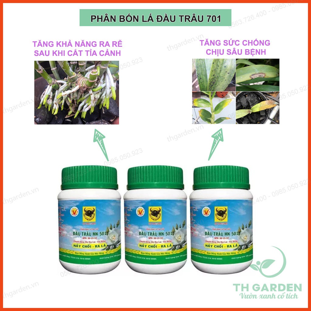 Combo 3 Phân Bón Lá Đầu Trâu 501-701-901 - Bộ 3 hoàn hảo kích thích nảy chồi, ra lá, ra hóa, dưỡng hoa