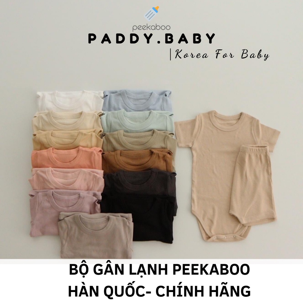 Bộ gân lạnh Peekaboo Hàn Quốc 2021 (bộ đùi/ bộ suit) cho bé