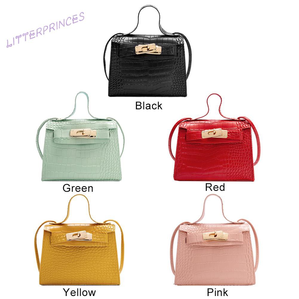 Litterprinces Women Alligator Pattern Shoulder Crossbody Bag PU Leather Small Handbags