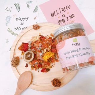 Muối Hồng Himalaya Hoa Khô Thảo Mộc HaPu Organic 250 Gr