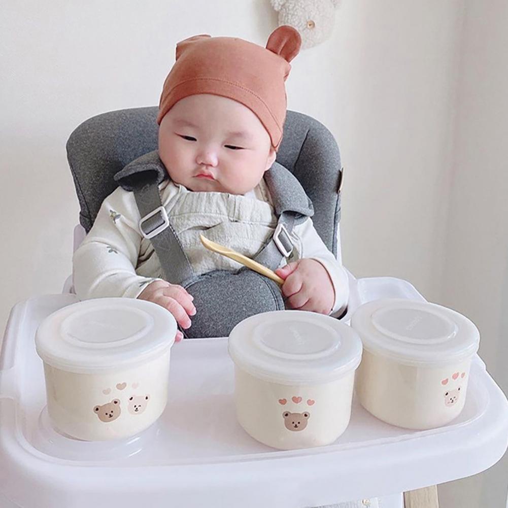 Hũ sứ đựng đồ ăn dặm cho bé KidAndMom kèm nắp đậy tiện lợi kiêm bát ăn dặm và hộp trữ đông