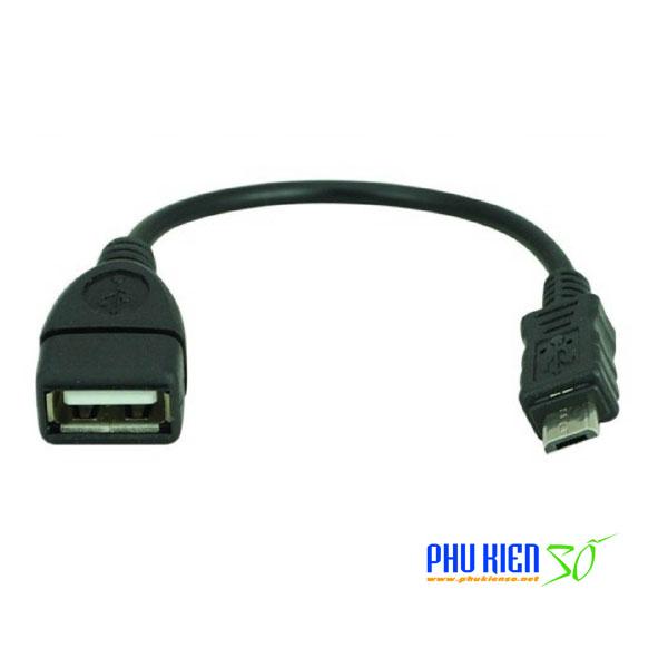 Cable OTG Cổng Micro USB kết nối điện thoại với chuột, bàn phím, ổ cứng, bộ nhớ USB, điều khiển chơi game cầm tay.v.v...