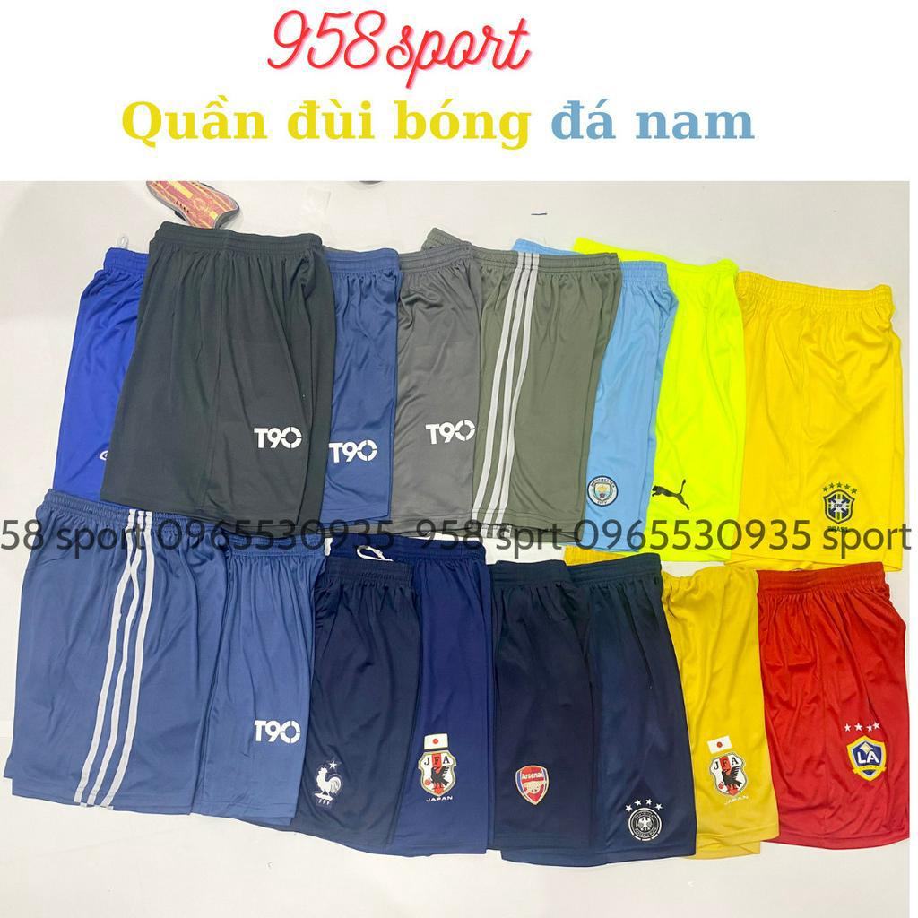 Quần đùi bóng đá nam thun lạnh loại 1, quần đùi nam thể thao mặc nhà, quần thể thao nam