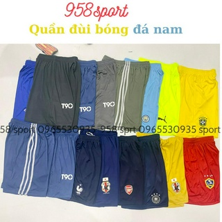 Quần đùi bóng đá nam thun lạnh loại 1, quần đùi nam thể thao mặc nhà, quần thể thao nam