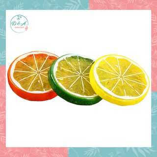 Lát chanh 3 màu Cam Vàng Xanh trang trí chụp hình - Combo 3 lát