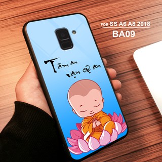 [ỐP KÍNH] ỐP lưng mặt KÍNH dành cho điện thoại Samsung Galaxy A6 2018 -A6 Plus - A8 2018 -A8 Plus in họa tiết SANG TRỌNG
