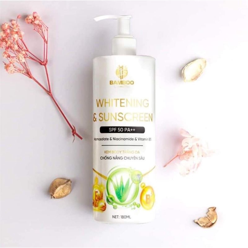 Kem body trắng da, chống nắng chuyên sâu Bamboo