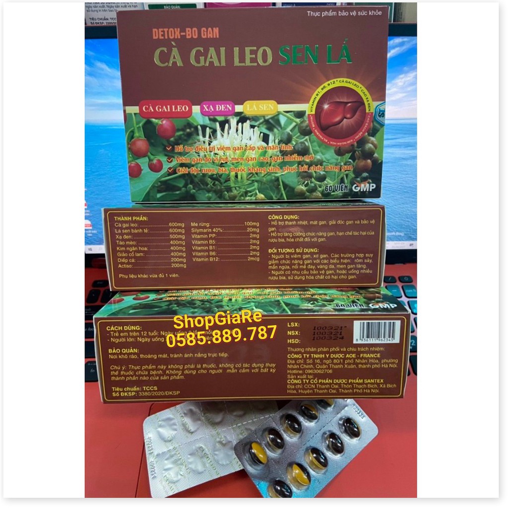 Bổ gan Cà Gai Leo Sen lá Giải Độc Rượu Bảo Vệ Gan, bổ gan, mát gan, giải độc, tăng cường chức năng gan