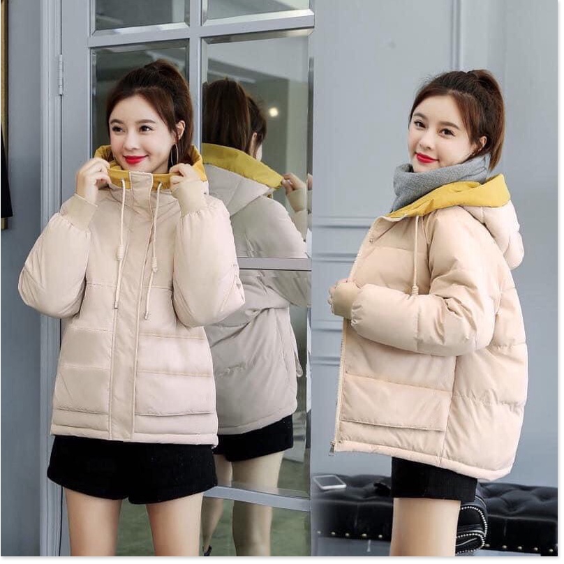 ÁO KHOÁC PHAO NỮ 3 LỚP NÓN THÊU CỰC ẤM CHO MÙA ĐÔNG KOKO MI FASHION