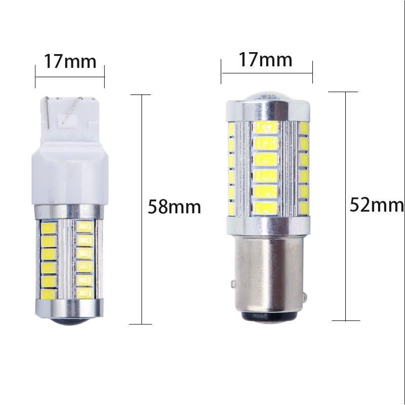 Set 2 Đèn Phanh Xe T20 7440 7443 5630 33SMD 5730 33 LED T20 LED P21 / 5W BAY15D LED 12V Dành Cho Ô Tô