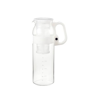 Bình nước thủy tinh Iwaki 1,3L tay cầm trắng