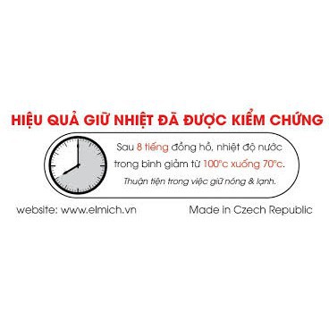 Phích giữ nhiệt Inox 304 Elmich EL2967 550ml - màu nâu cafe sữa và màu xám đen