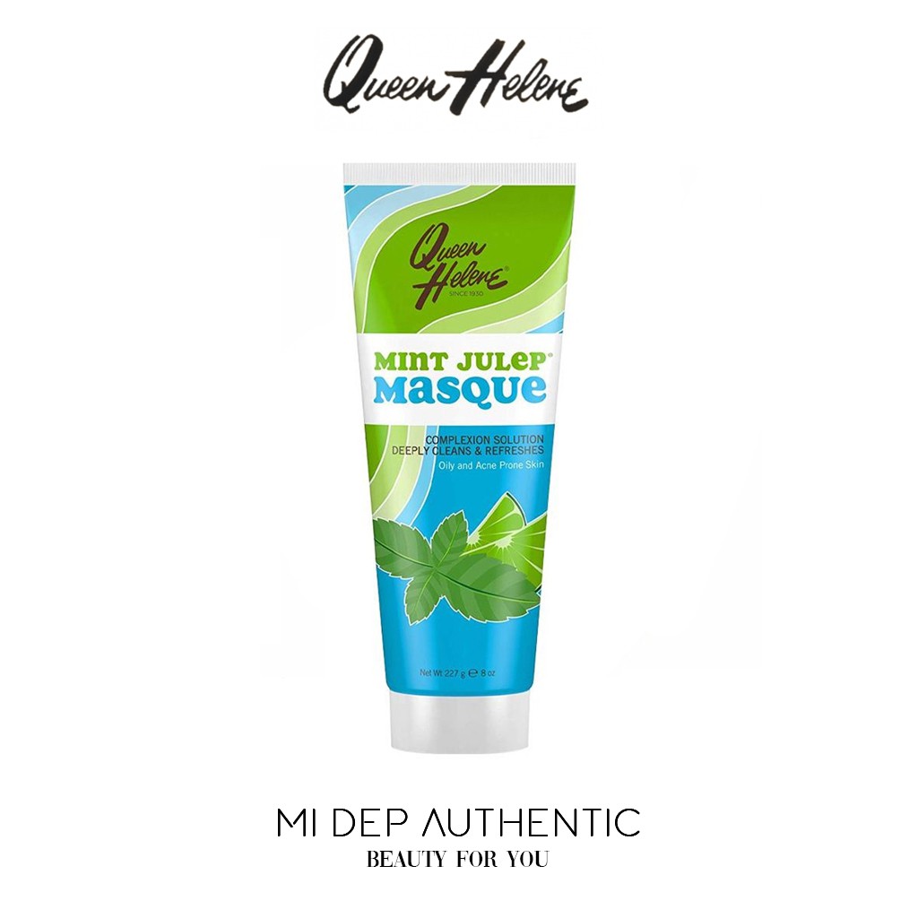 Mặt Nạ Đất Sét Queen Helene Mint Julep Masque 227g  USA, kiềm dầu dưỡng da - Mị Đẹp Authentic