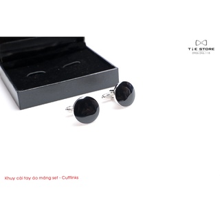 Khuy Cài tay áo Măng Set đơn giản - cufflinks , tặng kèm hộp nhỏ