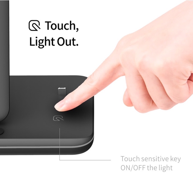 Đế sạc không dây 15W Qi hỗ trợ sạc nhanh cho iPhone Samsung S10 S9 Apple Watch Airpods
