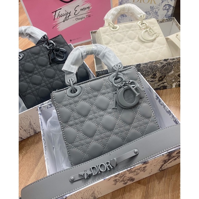 Túi xách nữ Dior Lady vuông 5 ô da mịn bản mới full màu quai chữ