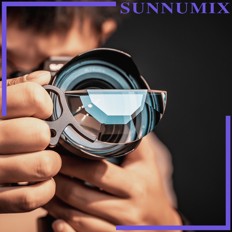 [SUNNIMIX]Semicircle Kaleidoscope Camera Lens Filter Optical Glass Prism Photographic