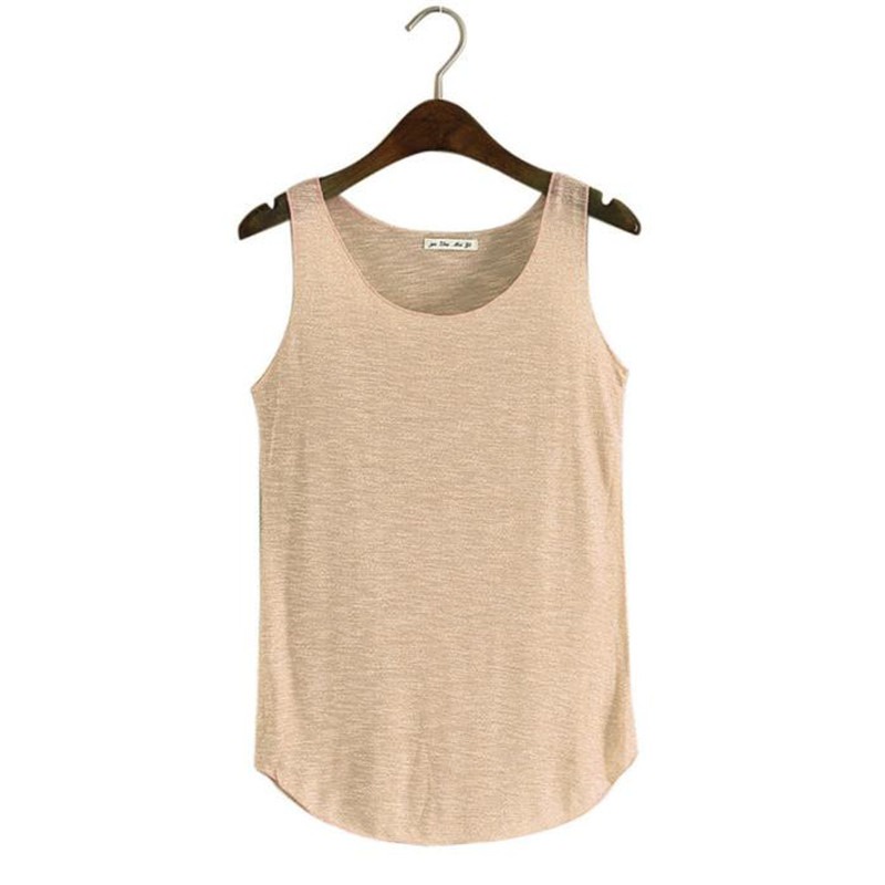 Áo Tank Top Cotton Cổ Tròn Dáng Rộng Thiết Kế Hợp Thời Trang